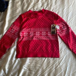 Avia red spandex long sleeve shirt